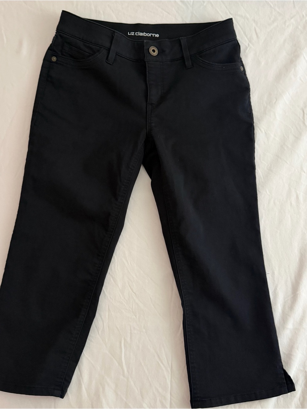Liz Claiborne Women's Black Jean Capris